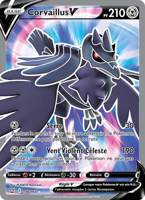 Corvaillus V — Styles de combat 156 French Pokémon card