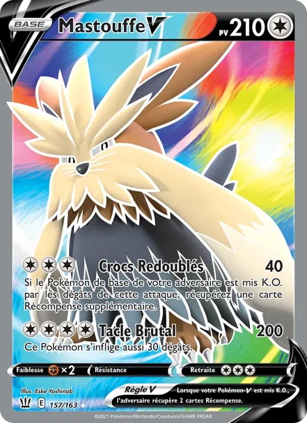 Mastouffe V — Styles de combat 157 French Pokémon card