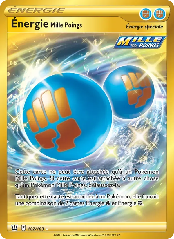 Énergie Mille Poings — Styles de combat 182 French Pokémon card
