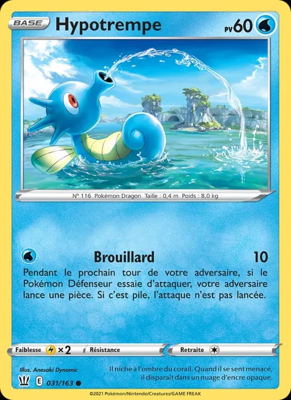 Hypotrempe — Styles de combat 31 French Pokémon card