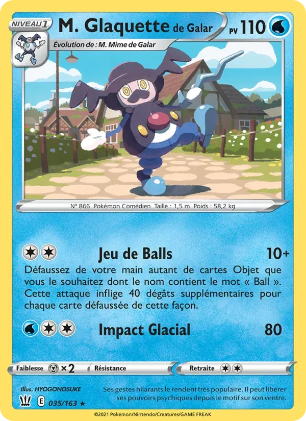 M. Glaquette de Galar — Styles de combat 35 French Pokémon card