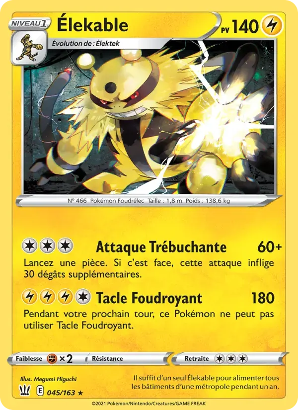 Élekable — Styles de combat 45 French Pokémon card