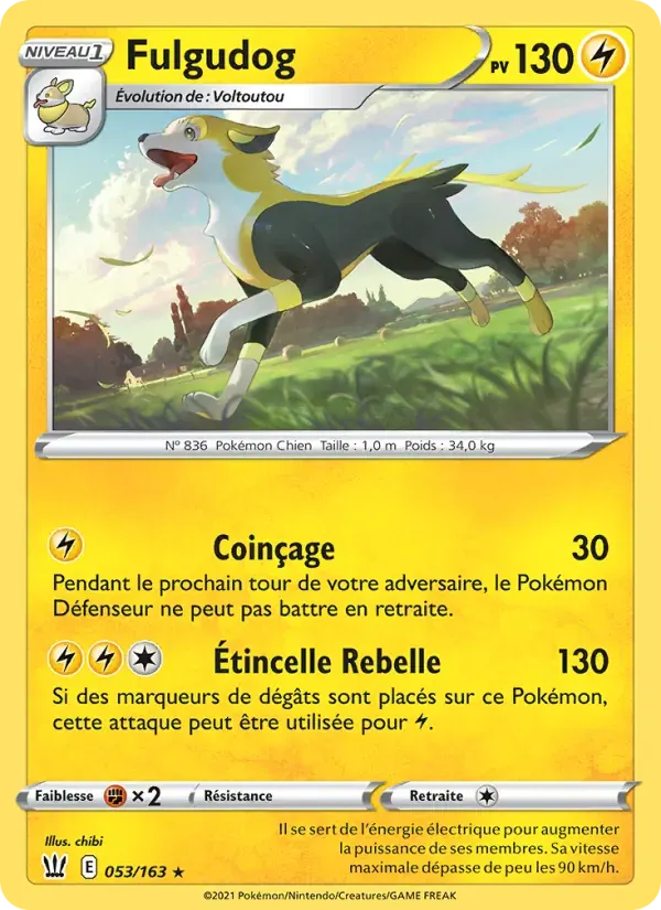 Fulgudog — Styles de combat 53 French Pokémon card