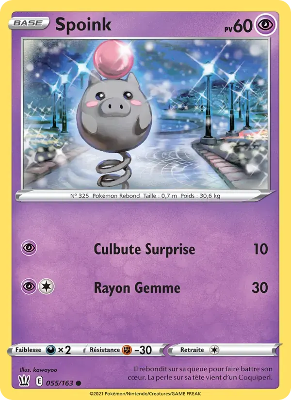 Spoink — Styles de combat 55 French Pokémon card