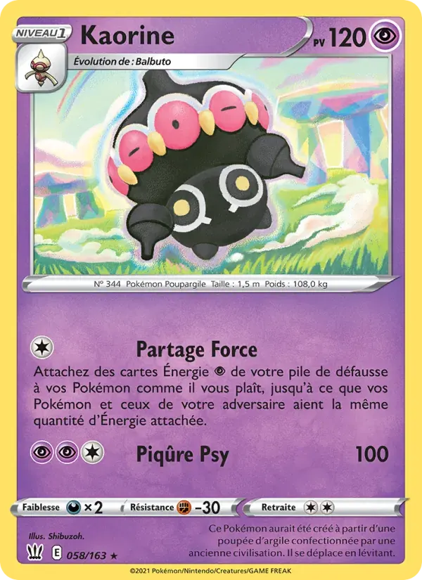 Kaorine — Styles de combat 58 French Pokémon card
