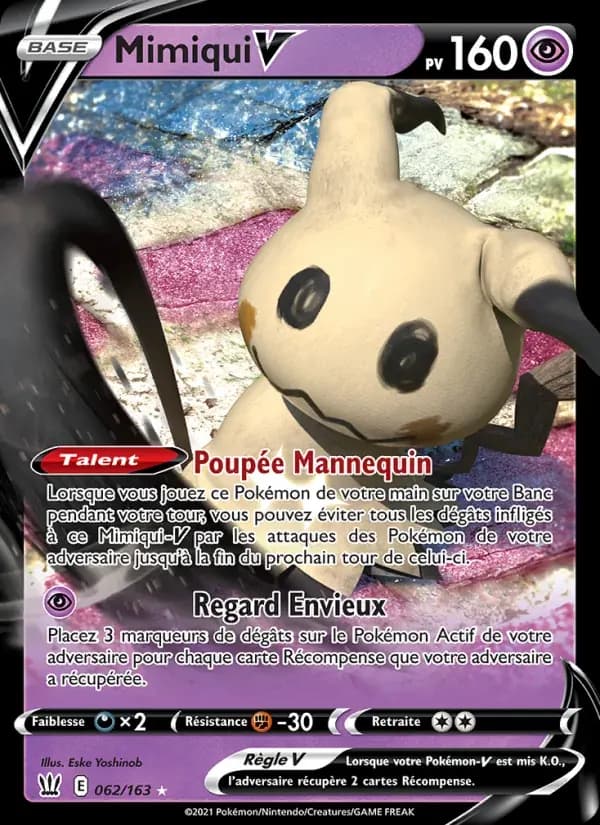 Mimiqui V — Styles de combat 62 French Pokémon card