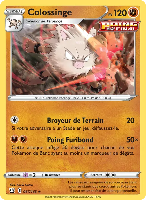 Colossinge — Styles de combat 67 French Pokémon card
