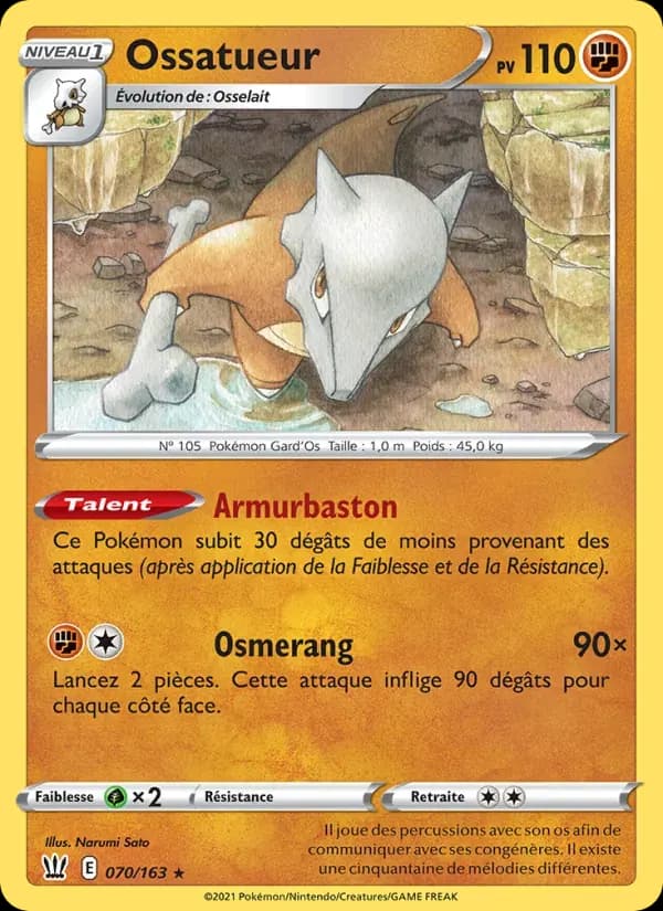 Ossatueur — Styles de combat 70 French Pokémon card
