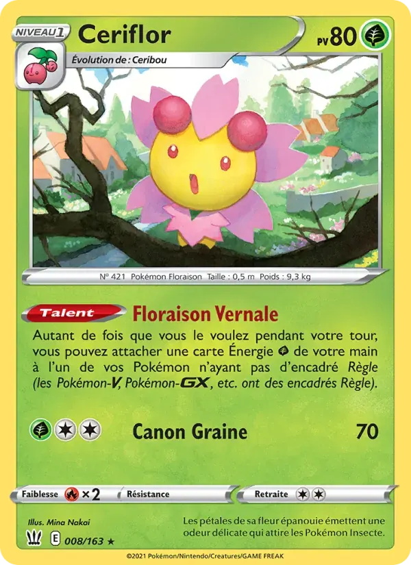 Ceriflor — Styles de combat 8 French Pokémon card