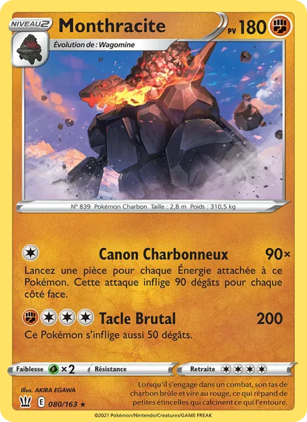Monthracite — Styles de combat 80 French Pokémon card