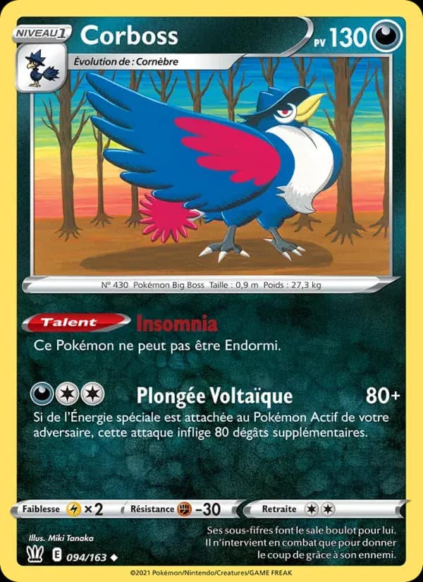 Corboss — Styles de combat 94 French Pokémon card