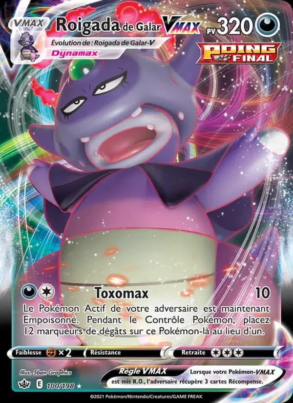 Roigada de Galar VMAX — Règne de Glace 100 French Pokémon card