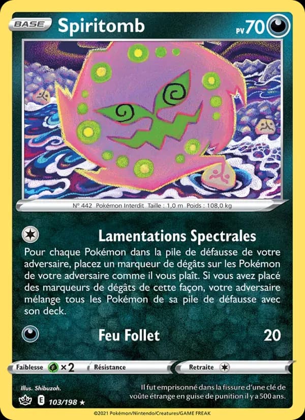 Spiritomb — Règne de Glace 103 French Pokémon card