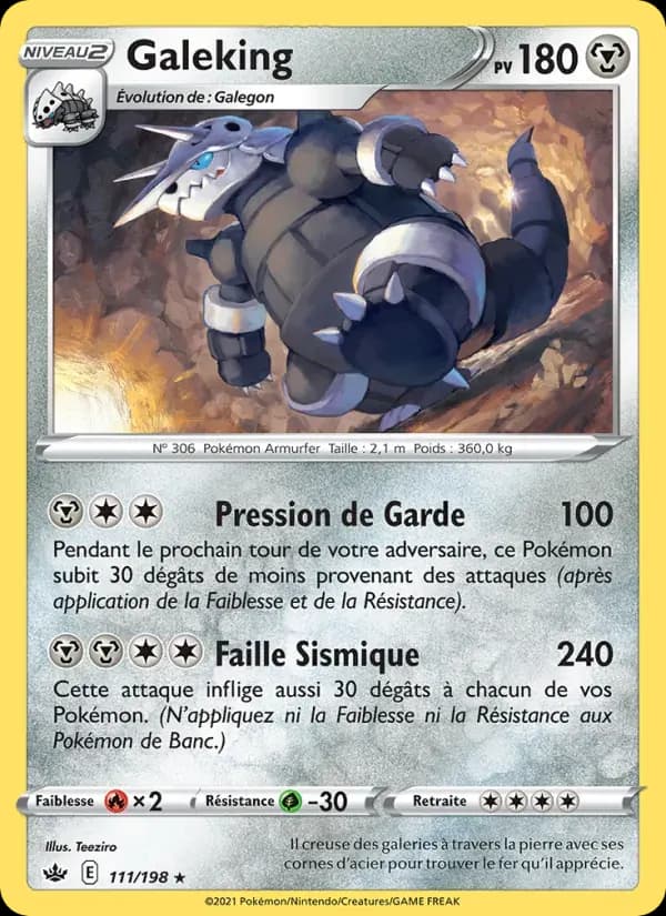 Galeking — Règne de Glace 111 French Pokémon card