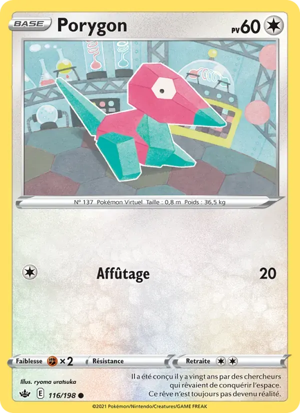 Porygon — Règne de Glace 116 French Pokémon card