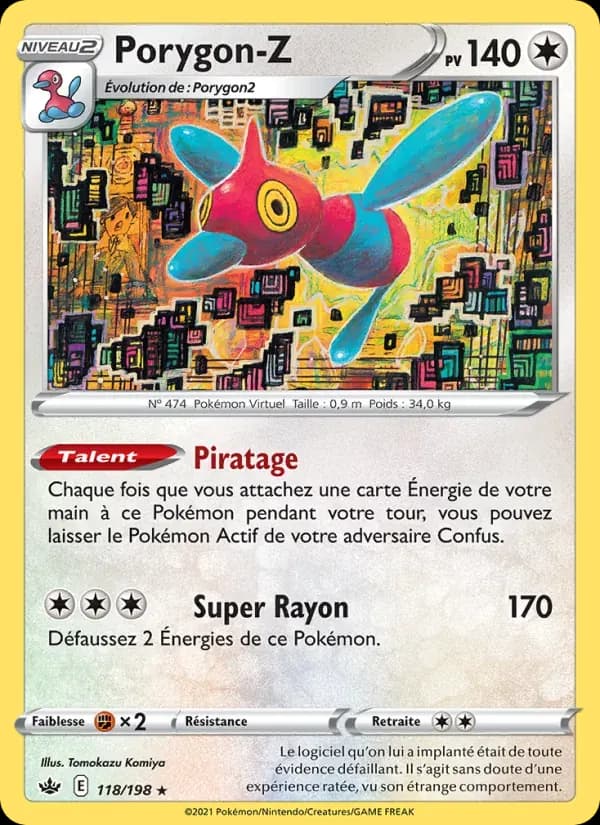 Porygon-Z — Règne de Glace 118 French Pokémon card