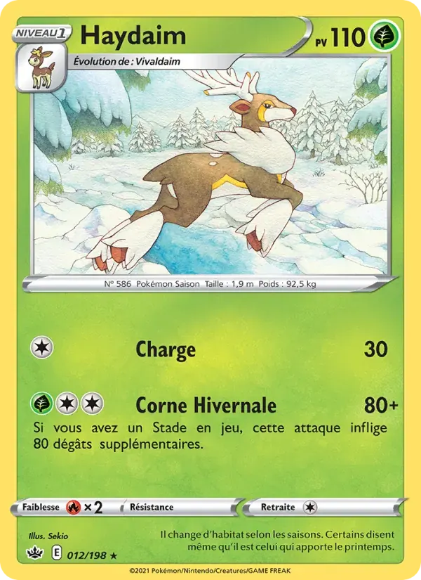 Haydaim — Règne de Glace 12 French Pokémon card