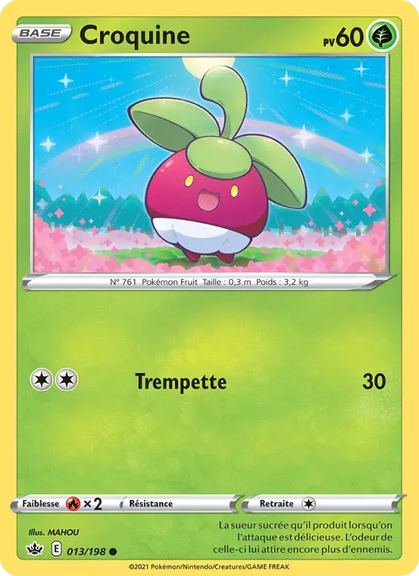 Croquine — Règne de Glace 13 French Pokémon card