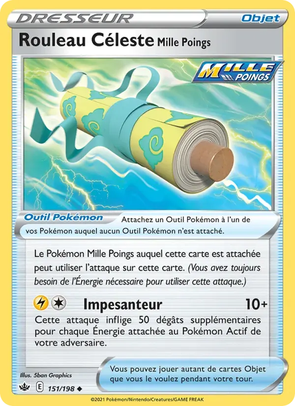 Rouleau Céleste Mille Poings — Règne de Glace 151 French Pokémon card