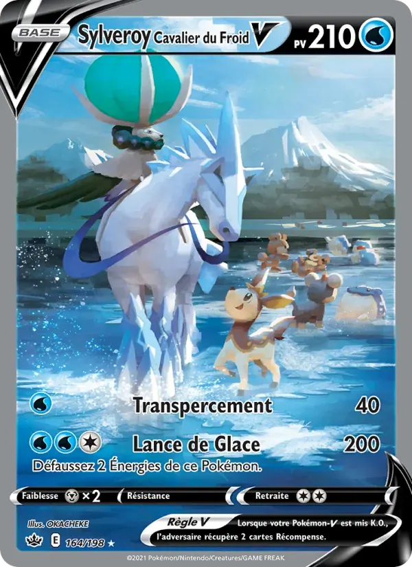 Sylveroy Cavalier du Froid V — Règne de Glace 164 French Pokémon card
