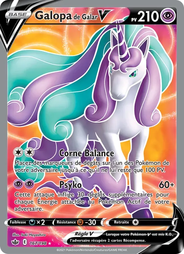 Galopa de Galar V — Règne de Glace 167 French Pokémon card