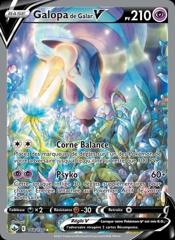 Galopa de Galar V — Règne de Glace 168 French Pokémon card