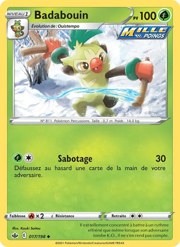Badabouin — Règne de Glace 17 French Pokémon card