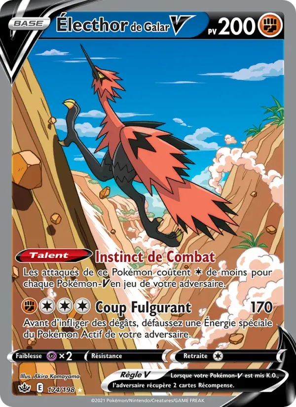 Électhor de Galar V — Règne de Glace 174 French Pokémon card