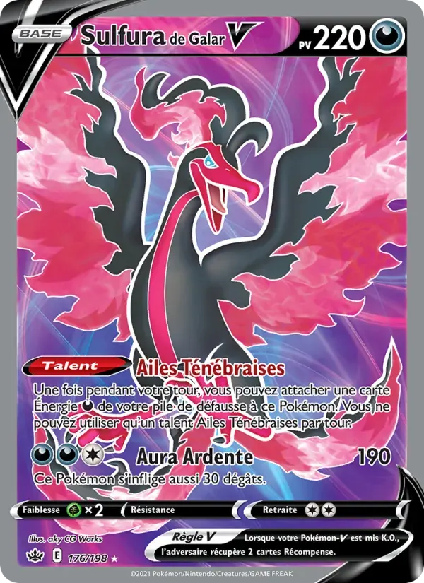 Sulfura de Galar V — Règne de Glace 176 French Pokémon card