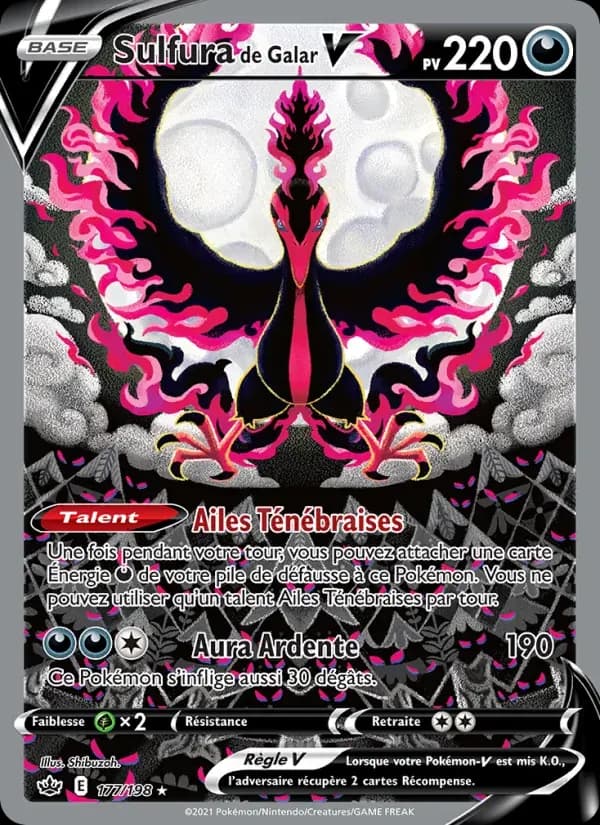 Sulfura de Galar V — Règne de Glace 177 French Pokémon card