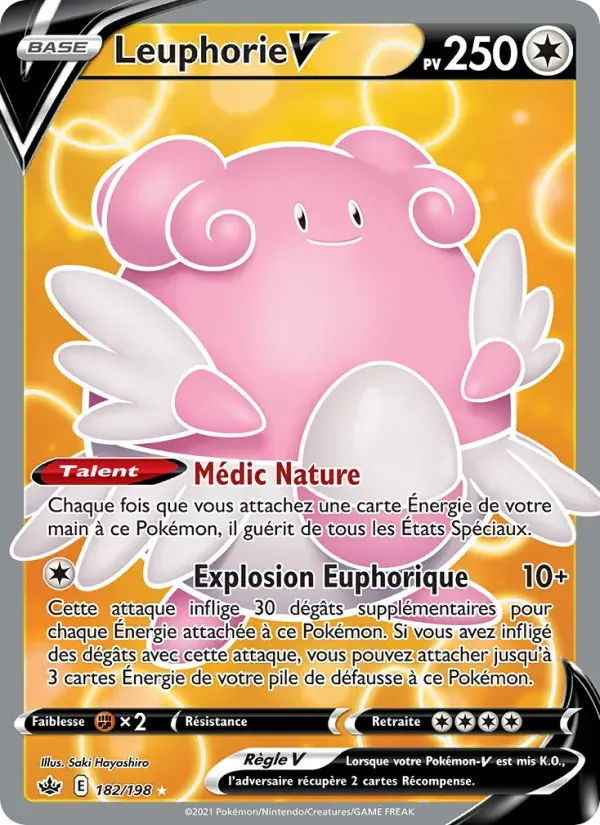 Leuphorie V — Règne de Glace 182 French Pokémon card
