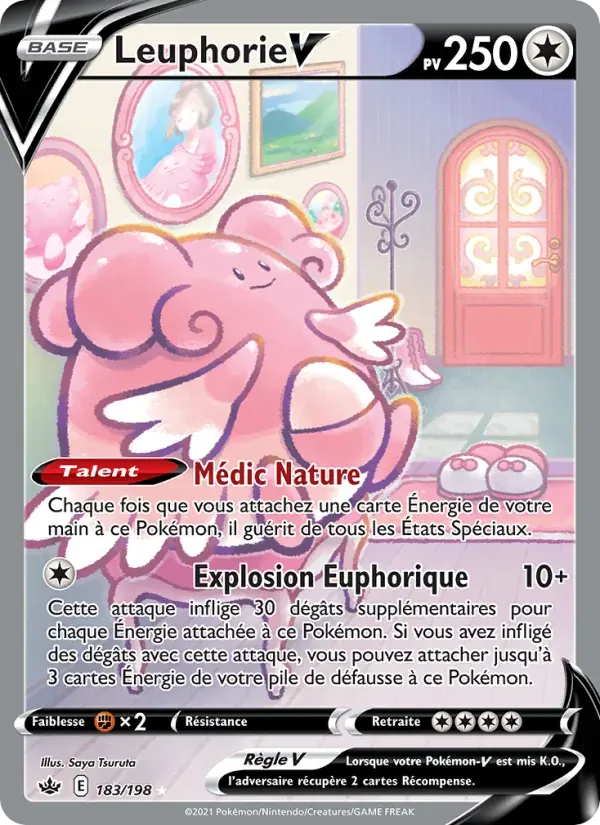 Leuphorie V — Règne de Glace 183 French Pokémon card