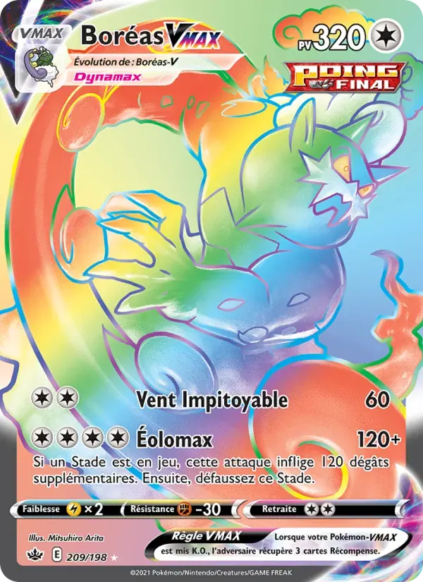Boréas VMAX — Règne de Glace 209 French Pokémon card