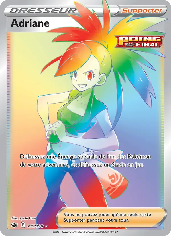 Adriane — Règne de Glace 215 French Pokémon card