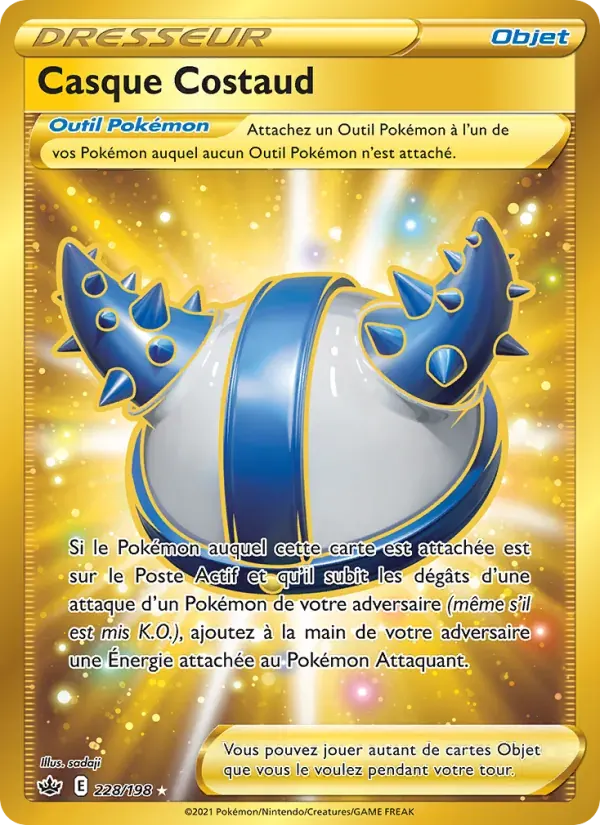 Casque Costaud — Règne de Glace 228 French Pokémon card