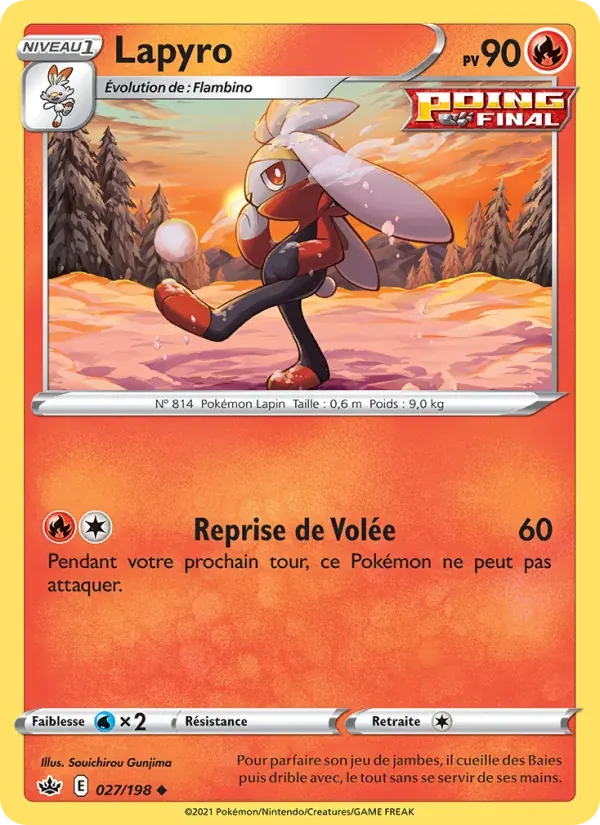 Lapyro — Règne de Glace 27 French Pokémon card