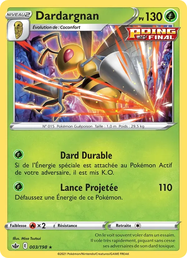Dardargnan — Règne de Glace 3 French Pokémon card
