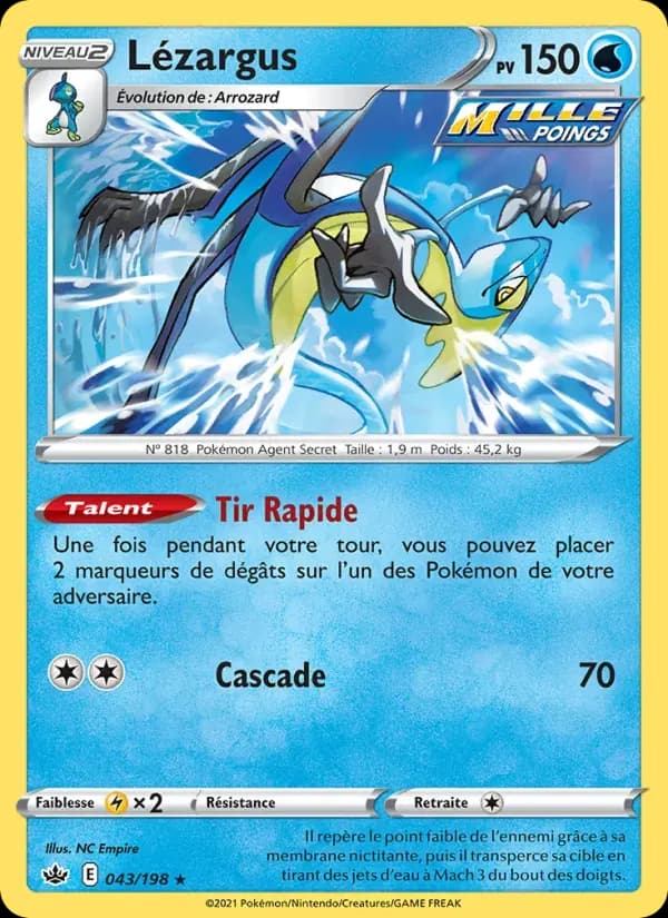 Lézargus — Règne de Glace 43 French Pokémon card