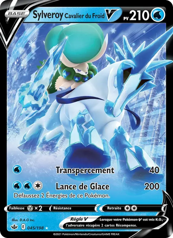 Sylveroy Cavalier du Froid V — Règne de Glace 45 French Pokémon card