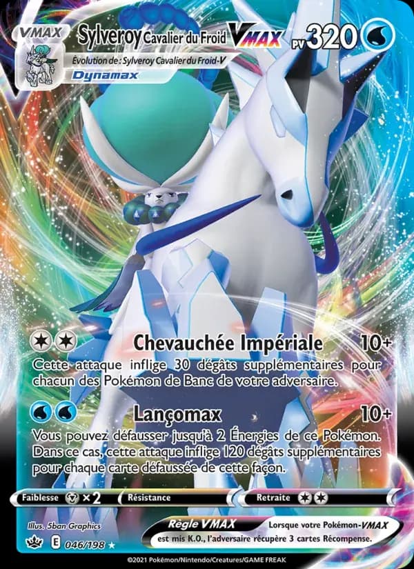 Sylveroy Cavalier du Froid VMAX — Règne de Glace 46 French Pokémon card
