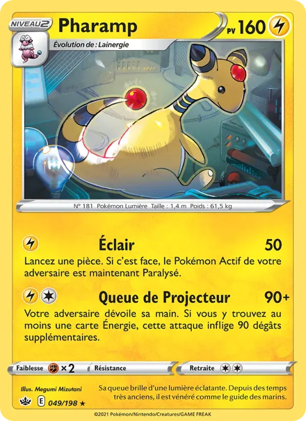 Pharamp — Règne de Glace 49 French Pokémon card