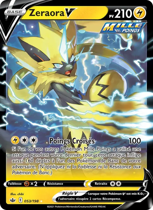 Zeraora V — Règne de Glace 53 French Pokémon card