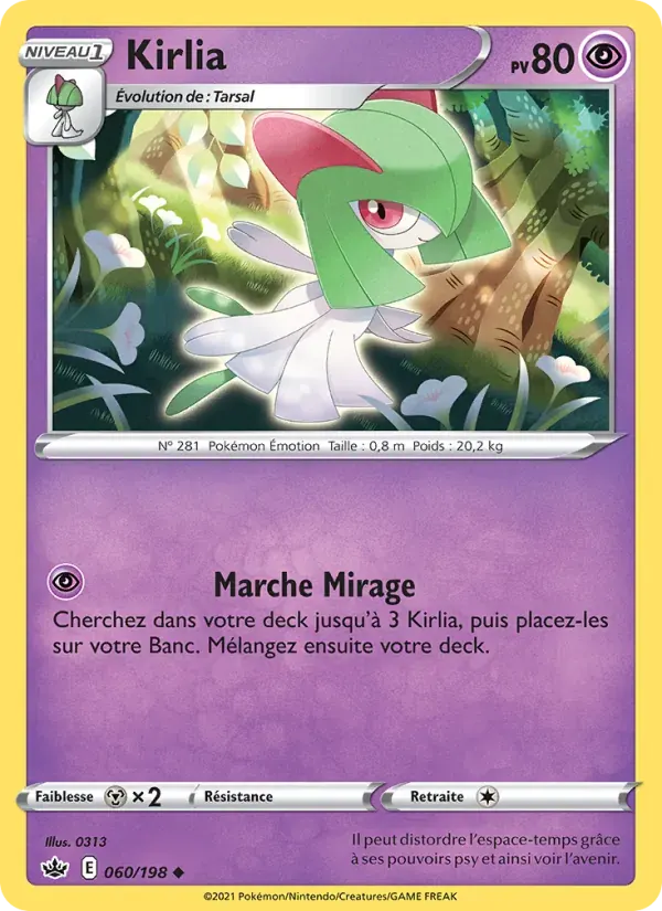 Kirlia — Règne de Glace 60 French Pokémon card