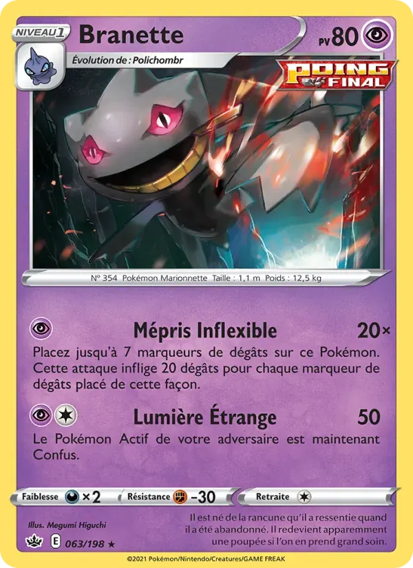 Branette — Règne de Glace 63 French Pokémon card