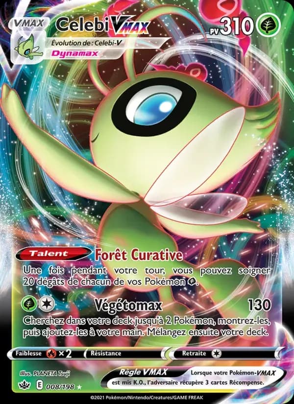 Celebi VMAX — Règne de Glace 8 French Pokémon card