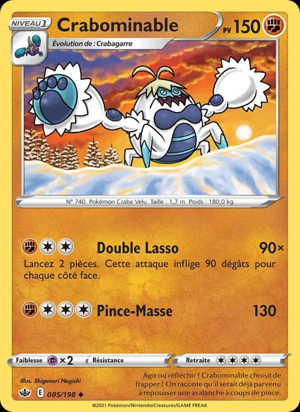 Crabominable — Règne de Glace 85 French Pokémon card