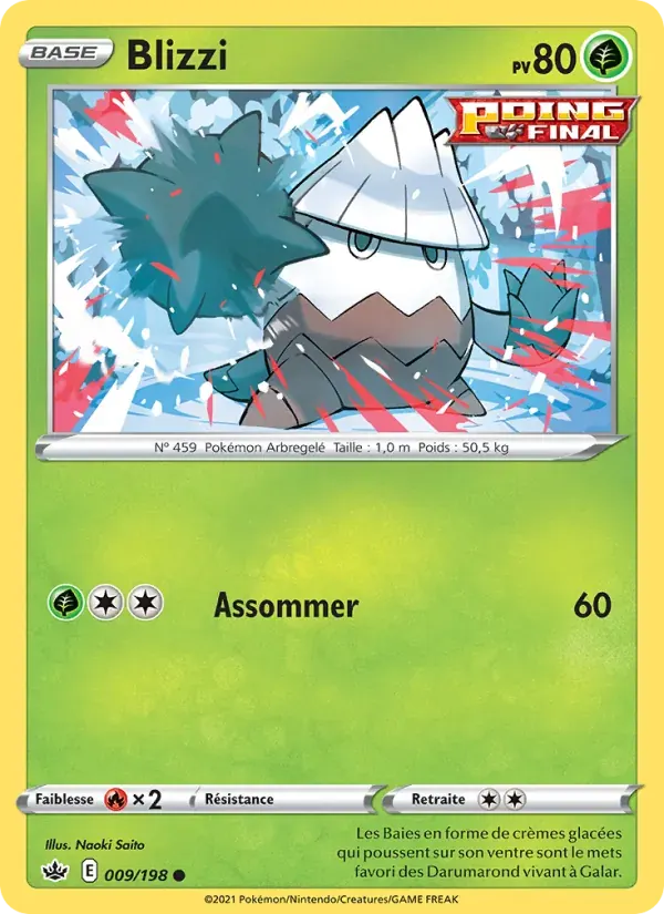 Blizzi — Règne de Glace 9 French Pokémon card
