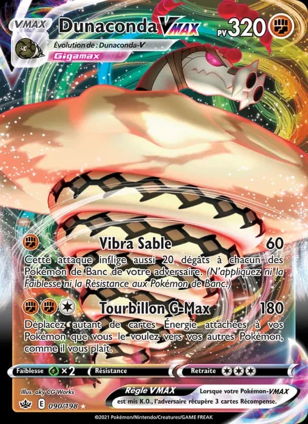 Dunaconda VMAX — Règne de Glace 90 French Pokémon card