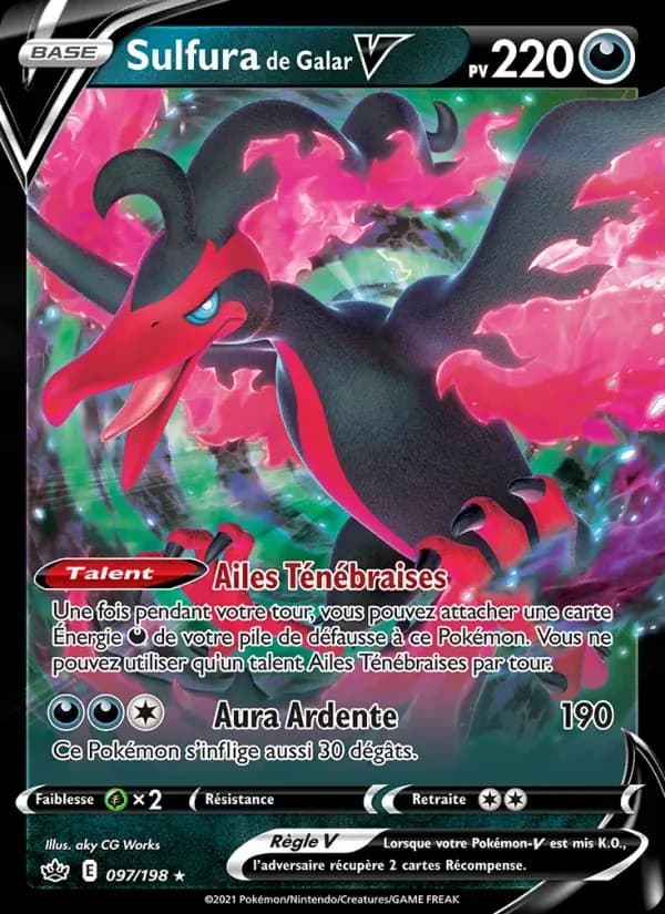 Sulfura de Galar V — Règne de Glace 97 French Pokémon card