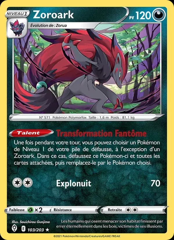 Zoroark — Évolution Céleste 103 French Pokémon card